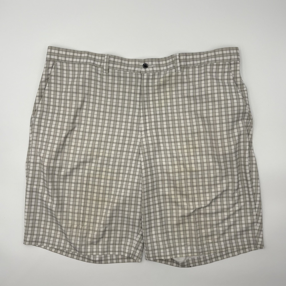 Dunning Golf Shorts Mens 42 Gray‎ Plaid Performance Stretch Flawed Read